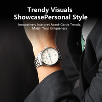 Haute qualité plus de temps hommes personnalisé pierre Quartz mode boîtier en acier inoxydable montre-bracelet japon Movt calendrier montre montres