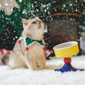 Ajustável 1.5L Plástico Pet Alimentador <span class=keywords><strong>Bowl</strong></span> <span class=keywords><strong>Stand</strong></span> 360 ° Rotating Dishwasher Safe Eco-Friendly Prato Automático para Cão Solid Modern - Product Image 6