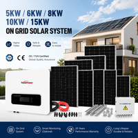 Système solaire photovoltaïque connecté au réseau ThinkPower 5-15KW, certifié CE TUV, ensemble complet, générateur solaire connecté au réseau avec panneaux monocristallins pour la maison