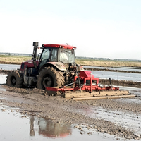 Planche de préparation de terrain humide pliable et peu encombrante pour tracteur, avec GPS RTK, pour la nivellement des rizières