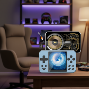 Consola de Juegos Portátil con Carga Inalámbrica de 20W, Más de 6000 Juegos Clásicos, Sistema Android, Soporte Wi-Fi, Color Azul - Product Image 2