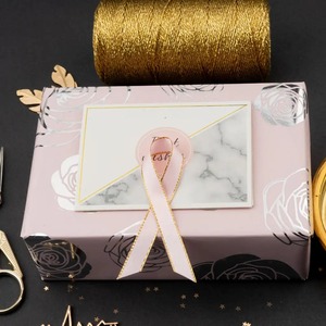 Custom Rose Pattern Gift <b>Wrap</b> <b>Roll</b> Pink Art <b>Paper</b> Coated Double-Sided Eco-Friendly Digital Printing Recyclable 70GSM Packaging - Product Image 6
