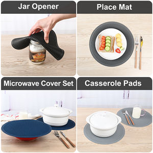 Estera de silicona para horno microondas, resistente al calor, multiusos, 11,61 pulgadas, giradiscos, almohadillas calientes - Product Image 6