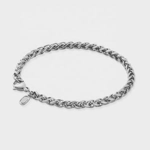 2025 New High Quality Fine Manufacturer Wholesale Fashion Jewelry 5mm316Stainless Steel Real <b>Gold</b> Plating Curb Chain <b>Bracelet</b> - Product Image 6