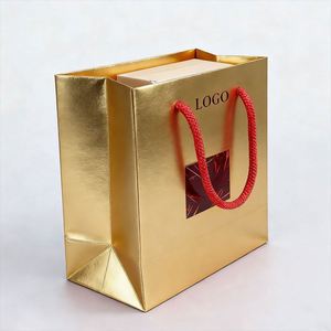 Luxury Ribbon Handle Paper Bags | Custom Logo <b>Printed</b> <b>Packaging</b> for Jewelry Cosmetics Supermarket Promotion - Product Image 2