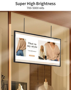 จอแสดงผลดิจิทัลแบบแขวนสำหรับโฆษณาในร่ม ความสว่างสูง 49/55/65 นิ้ว 4000 นิต <span class=keywords><strong>IPS</strong></span> <span class=keywords><strong>4K</strong></span> LCD สำหรับติดตั้งหน้าต่าง - Product Image 4