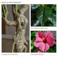 Arbre de péricinole artificiel personnalisable, fleurs roses, 160-200 cm, verdure artificielle en plastique pour la décoration de la maison, du bureau et de l'hôtel