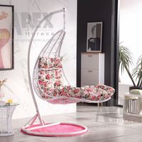 Mobilier d'extérieur Métal Patio Relaxation 3 Places Outdoor Garden Swing Egg Chair