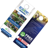 Brochure suspendue personnalisée en papier fantaisie avec impression offset et plastification
