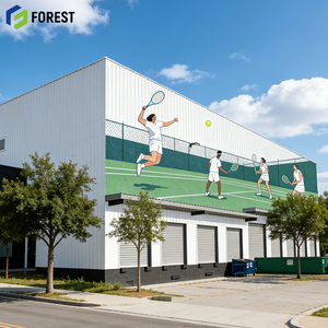 Complejo Deportivo Modular Temporal de Metal, Gimnasio para Escuelas Secundarias, Bajo Costo, Gran Vano, Rentable, Alta Resistencia, Sostenible - Product Image 1