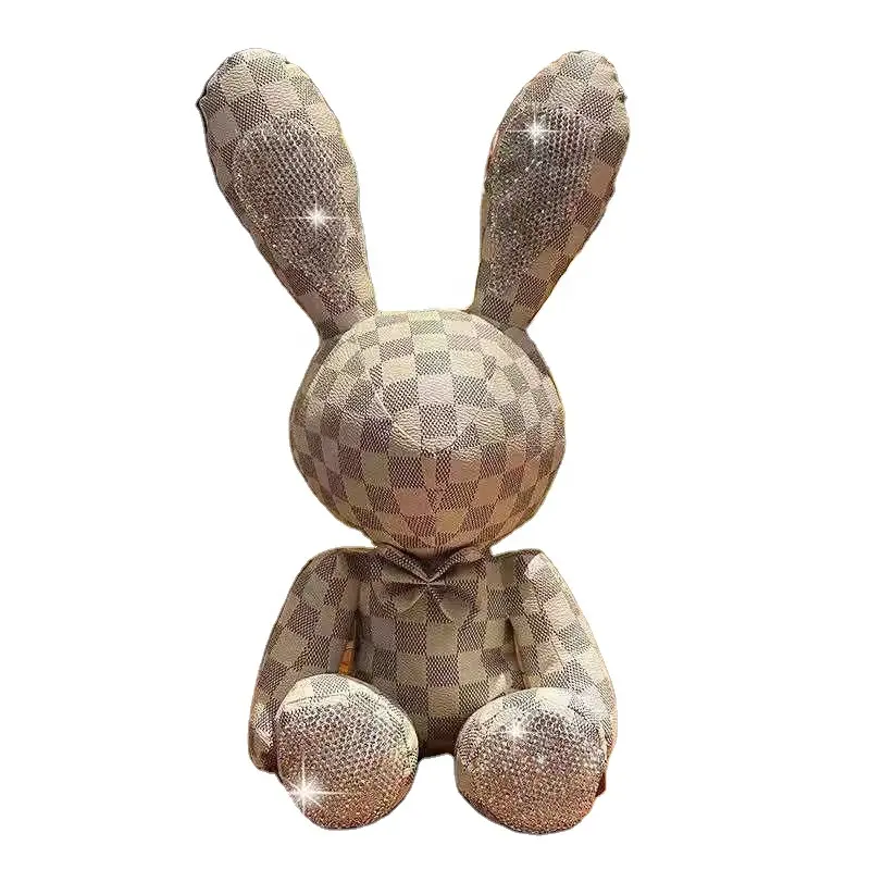 Custom Cute Stuffed Rabbit Plush Toy Luxury Designer Bunny Children Accompany Sleep Toys Kid Doll Birthday Gifts