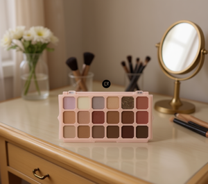 Palette de fards à paupières Saniye, 18 couleurs mates, maquillage minéral hautement pigmenté pour carnations moyennes - Product Image 2