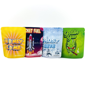 Emballage personnalisé avec logo imprimé, résistant aux odeurs, à l'humidité, scellable, à l'épreuve des enfants, écologique, <span class=keywords><strong>en</strong></span> mylar <span class=keywords><strong>de</strong></span> 3,5 g pour chewing-gum - Product Image 1