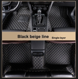 Accesorios para Auto, Juego Completo de 5 Piezas de Alfombrillas de Cuero de Lujo para Auto, Personalizadas, para Conducción con Volante <span class=keywords><strong>a</strong></span> la Derecha, 15 mm, <span class=keywords><strong>Santa</strong></span> <span class=keywords><strong>Fe</strong></span>/X5/Mercedes-Benz/CR-Z/CR-V - Product Image 4