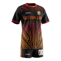 Penjualan terlaris kaus tim olahraga sublimasi kaus Rugby Mode Pria kaus pendek dan T Shirt Set