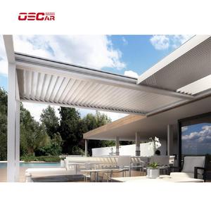 Auvent de patio moderne rétractable en aluminium pergola motorisée automatique pour l'extérieur avec couverture murale pergola en <span class=keywords><strong>bambou</strong></span> - Product Image 3