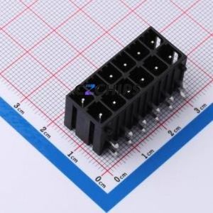JL2EDGRHC-50806B01 Plug-in Terminal Block Bent Lead Through Hole,P=5.08mm Board-to-Board / Socket - Closed 2x6P 5.08mm Black - Product Image 1