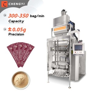 เครื่องบรรจุภัณฑ์อัตโนมัติแบบหลายเลนสำหรับซองขนาดเล็กบรรจุผงคอลลาเจนโปรตีนในซองฟอยล์ - Product Image 1