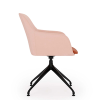 Fauteuil de bureau moderne haut de gamme, avec coussin en tissu commercial et pieds en métal pour zone de réception