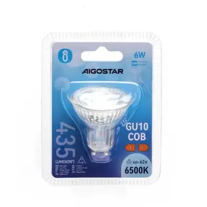 Ampoule LED GU10 COB 6W à haute efficacité, lumière blanche, faible consommation, idéale pour l'éclairage décoratif et résidentiel. - Product Image 2