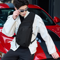Sac de poitrine de voyage pour homme, grand format, minimaliste, sportif, tendance, antivol, en tissu Oxford, imperméable, durable, portable, avec fermeture éclair, à porter à l'épaule