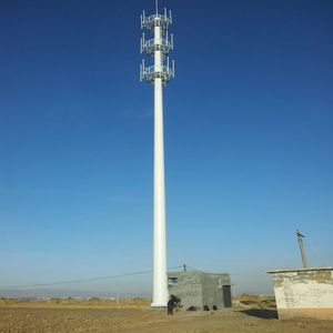 Tour de télécommunication monopôle en acier galvanisé à chaud de haute qualité Q345, 10-100 m, idéale pour la communication - Product Image 5