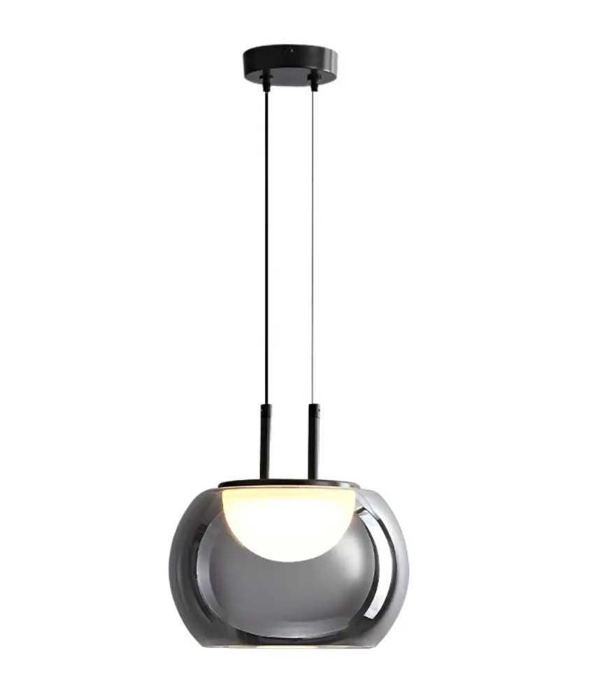 Lámpara colgante de cristal de Metal minimalista nórdico, lámpara colgante LED de diseño creativo italiano para restaurante, Bar, dormitorio, mesita de noche