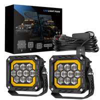 Phare de travail LED 4 pouces 41W 2719LM Blanc Jaune Spot DRL Phare de conduite tout-terrain IP68 Étanche Grand Cherokee Discovery FJ40