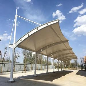 Estructura de Membrana Tensada en Cantilever de PVDF Resistente a la Lluvia para Cochera Exterior - Product Image 2