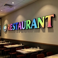 Letrero LED Programable Personalizado, Letrero RGB con Control Inteligente por Aplicación, Letrero de Acrílico 3D con Logotipo para Negocios, Letrero Publicitario para Tiendas