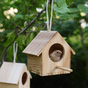 Đa-Mục Đích Thân Thiện Với Môi Hiện Đại Đánh Bóng Burlywood Bằng Gỗ Birdhouse Cho Thức Ăn Vật Nuôi Và Nhỏ <span class=keywords><strong>Bird</strong></span> Nest - Product Image 5