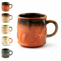 Mug à café en céramique personnalisé avec logo, motif texturé, poignée ronde, pour café, restaurant, vente au détail, vaisselle