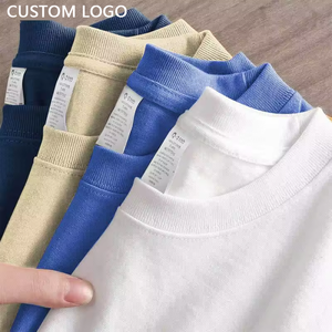 T-shirt Homme Fabricant 100% Coton Tissé Lourd Oversize Streetwear Unisexe Impression Numérique Personnalisée Anti-boulochage - Product Image 2