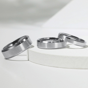 Oahlan Đồ Trang Sức Thời Trang Cá Nhân 4Mm/6Mm/8Mm Chống Gỉ Chải Tinh Khiết Tungsten Carbide Nhẫn Cho Nam Giới Cưới Engagement Quà Tặng - Product Image 1