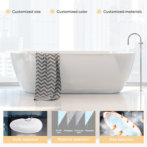 <span class=keywords><strong>Baignoire</strong></span> autoportante ovale en acrylique de luxe moderne pour adultes, <span class=keywords><strong>petite</strong></span> et profonde, idéale pour les hôtels - Product Image 5