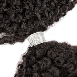 Anhui Orient Precio al por mayor 100% Brasileño Humano <span class=keywords><strong>Afro</strong></span> <span class=keywords><strong>Kinky</strong></span> 4C Cabello a granel Cabello trenzado esponjoso para extensiones de cabello con rastas - Product Image 4