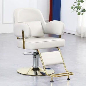 Silla de Peluquería de Lujo con Base de Acero Inoxidable Dorado, Marco Metálico para Salón de Belleza, para Corte y Peinado - Product Image 4