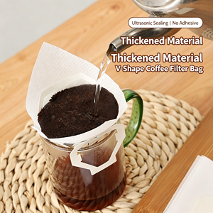 ถุงกรองกาแฟแบบหนา รูปทรงตัววี ขายดี กระดาษกรองรูปกรวย ปากกว้าง ใช้แล้วทิ้ง สำหรับร้านกาแฟ - Product Image 1