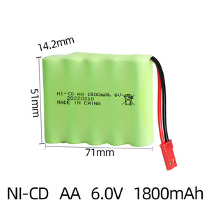 RC Car RC Truck Reemplazo 6V 6,0 mAH Paquete <span class=keywords><strong>de</strong></span> batería Batería recargable AA 1800 V mAH Ni-cd Batería - Product Image 4