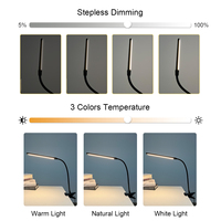 Lampe de lecture Led à pince moderne 6W à bras Long Flexible, collier de cygne, lampe de bureau