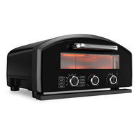 Four à pizza électrique, four à pizza BBQ, appareil à pizza électrique avec 8 préréglages sur écran tactile