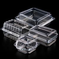 Conteneur à gâteau en plastique PET transparent jetable personnalisé avec couvercles pour l'emballage de pâtisserie, boîte à biscuits pour supermarché