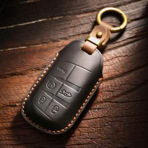 Nouvel étui à clés vintage adapté aux Jeep Compass Commander, sac à clés en cuir véritable fait main Noki - Product Image 1