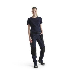 BLAKLADER - 719216458699D19 Pantalones artesanos elásticos de 4 vías para mujer Azul marino oscuro/Negro-PANTALÓN DE TRABAJO EAN 7330509741764 - Product Image 3