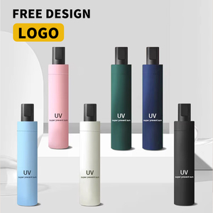 Paraguas de Viaje Manual Personalizado con Impresión de Logotipo, Resistente al Viento, Plegable, con Protección UV, Promocional, de Nailon 190T, Portátil, para la Lluvia - Product Image 1