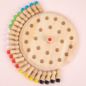 Superventas, palo de memoria de madera <span class=keywords><strong>3D</strong></span>, juguetes de <span class=keywords><strong>ajedrez</strong></span>, juego educativo Montessori, juego cognitivo de Color para niños y niñas CE - Product Image 2