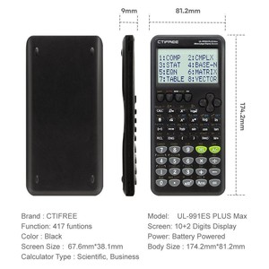 991 ESPLUS2nd Scientific Calculator <strong>Function</strong> Calculator Student Exam 417 <strong>Function</strong> - Product Image 3
