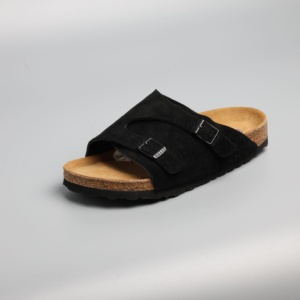 Sandales en liège style Zurich, mules Birkenstock en daim véritable pour hommes et femmes, commande en gros, chaussures plates confortables pour l'été - Product Image 3