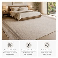 Tapis de salon tuftés 100 % polyester personnalisés, tapis de bain luxueux en peluche, absorbant et à séchage rapide, design spa, décoration de salle de douche, taupe