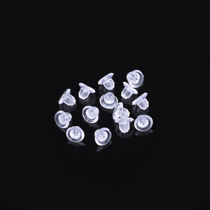 <b>Earring</b> <b>Backs</b> Transparent <b>Plastic</b> Round Stud <b>Earring</b> Accessories For <b>Earring</b> Making - Product Image 3